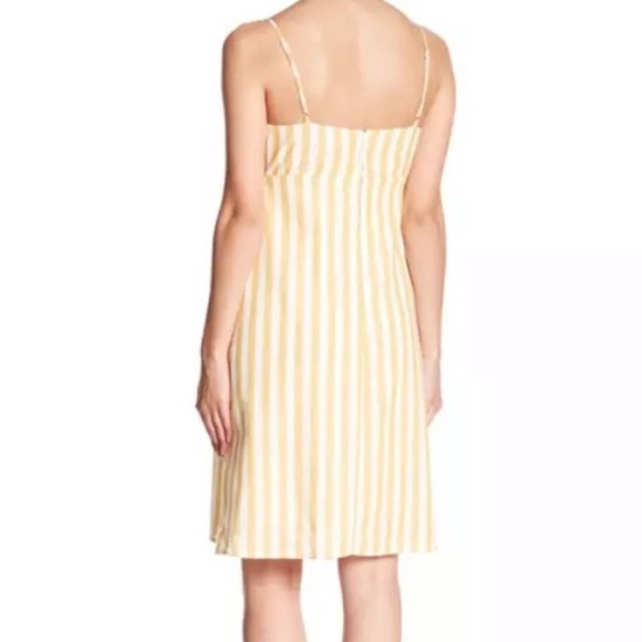 Cad mustard yellow striped sleeveless dress - Picture 2 of 8